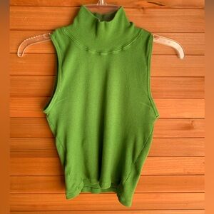 Big Bud Press Green Sleeveless Turtleneck, Size XS